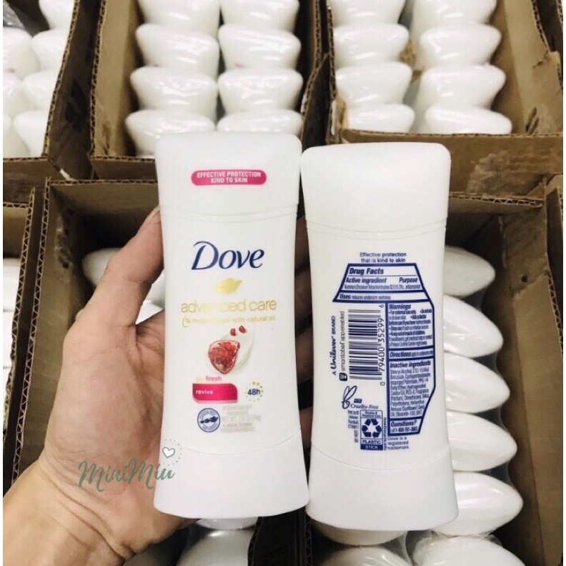 LĂN KHỬ MÙI DOVE CHO NỮ - Advanced Care 48h 74g (mẫu mới)