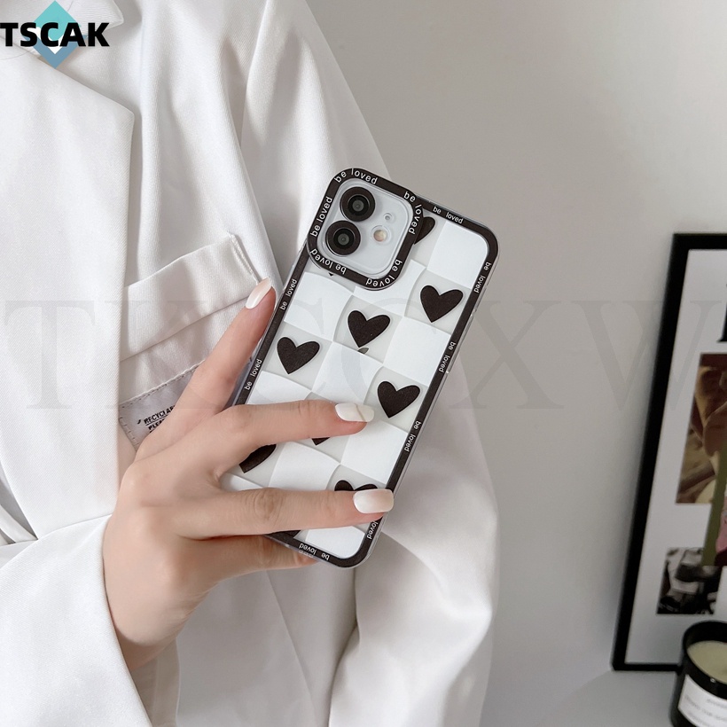 Ốp Điện Thoại Trong Suốt Hình Trái Tim Cho OPPO A16 A16S A55 A15 A15S A1K A33 A53 A12 A12e A7 AX7 A5S AX5S AX5 A3S