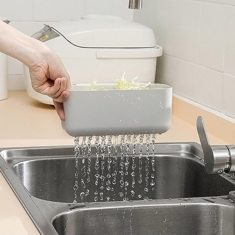 ONE  Sink Strainer Filter Basket Food Waste Leftovers Catcher Fruit Drainer Sponge Storage Rack Hanging Shelf Organizer