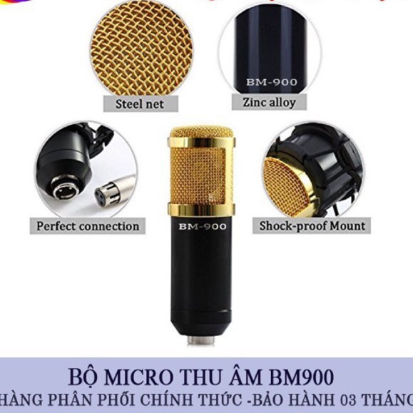 [BM-900] Full Box Micro thu âm BM 900 ZanSong - MICRO Hát LIVE STREAM dành cho sound card dùng để thu âm