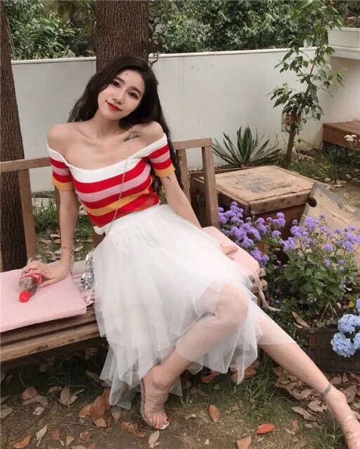Chân váy voan công chúa xếp tầng siêu chảnh🍀 | BigBuy360 - bigbuy360.vn