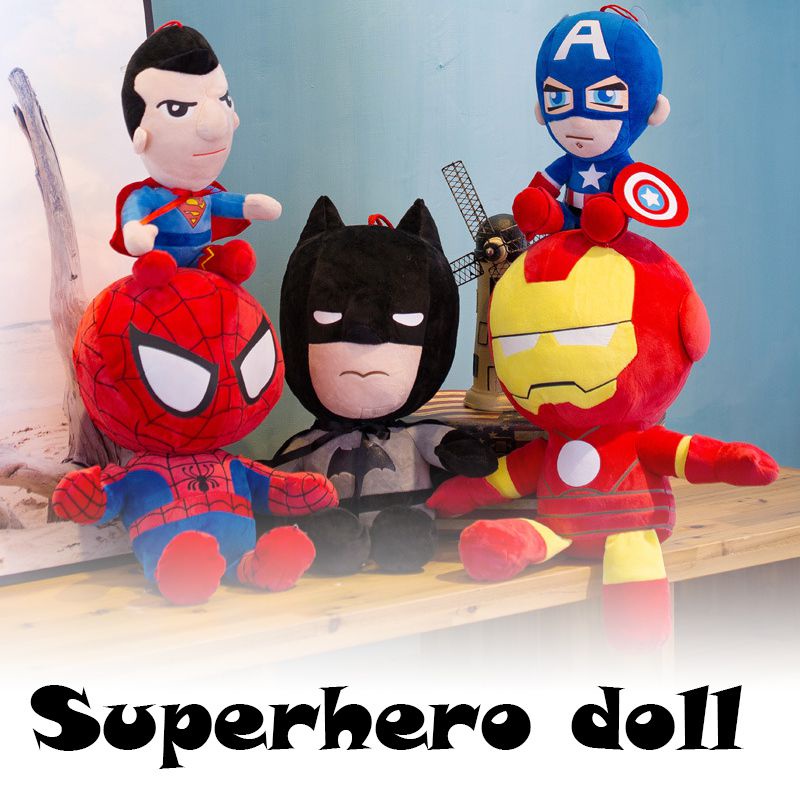 Thú Nhồi Bông Hình Siêu Anh Hùng Captain America Iron Hulk Superman