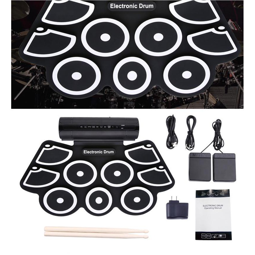 [Sale Sập Sàn] DRUM KIT - Bộ Trống Điện Tử Konix INow Portable MD760 (Hỗ Trợ Kết Nối Máy Tính) -AD