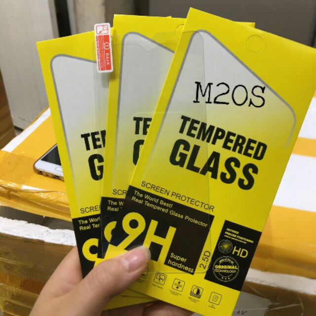 Combo 2 kính cường lực samsung M20S trong suốt kèm phụ kiện dán