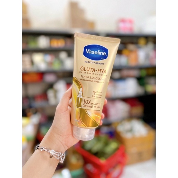 Dưỡng thể Vaseline Healthy Bright Gluta- Hya Serum Burst Lotion 10x (mẫu Thái 2021)