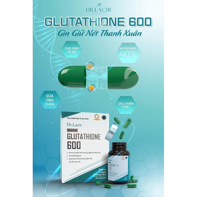 Viên Uống Glutathion 600  – Hỗ trợ gIẢM nám tàn nhang giúp trắng da