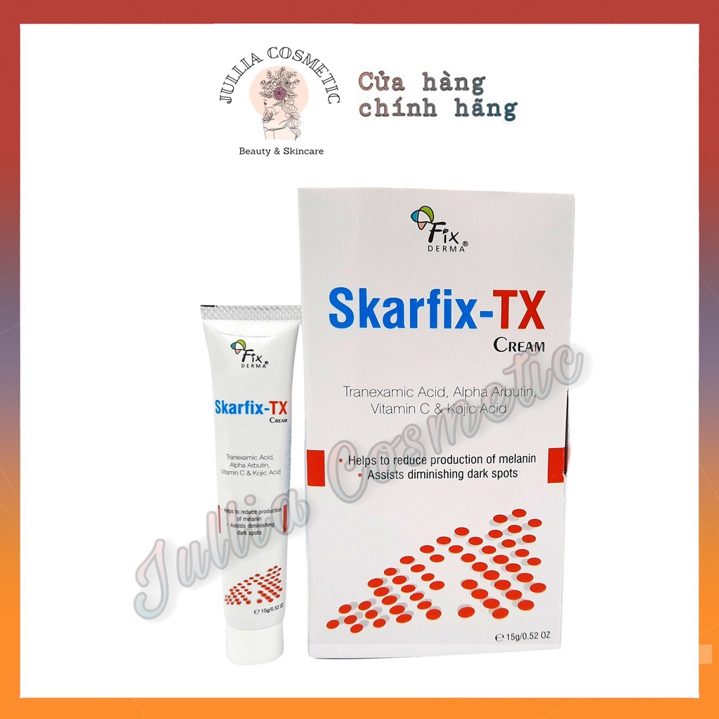 [CHÍNH HÃNG] KEM TRẮNG DA, MỜ THÂM, GIẢM NÁM FIXDERMA SKARFIX - TX CREAM 15G