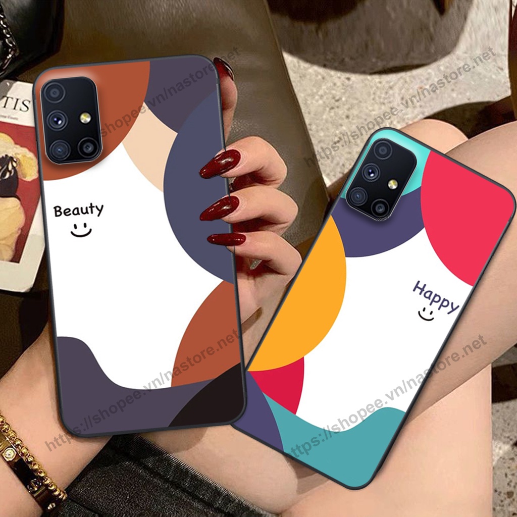 Ốp lưng Samsung M51 mặt cười, họa tiết caro đơn giản đẹp cute