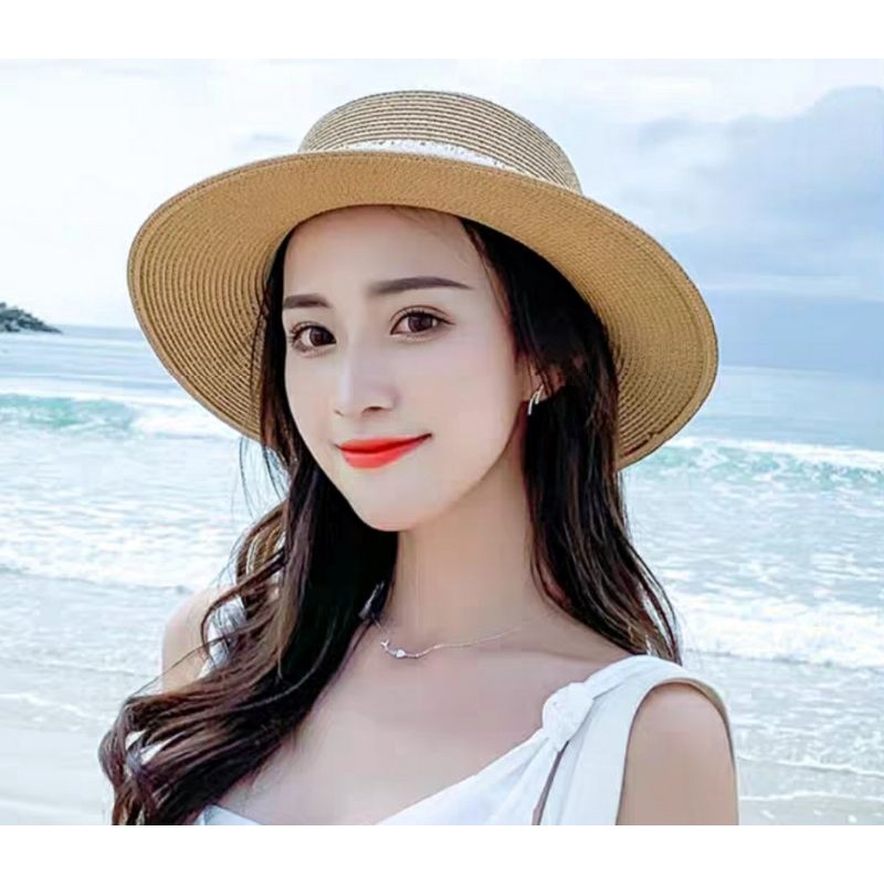 Nón mũ cói vành nhỏ đi biển đẹp thời trang Hàn Quốc Lh 0917399527