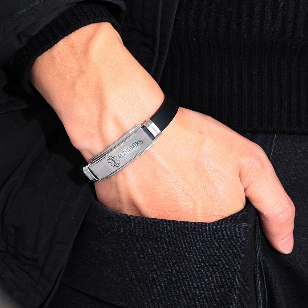 Vòng Đeo Tay Cảnh Báo Y Tế Bằng Silicone Thép Không Gỉ