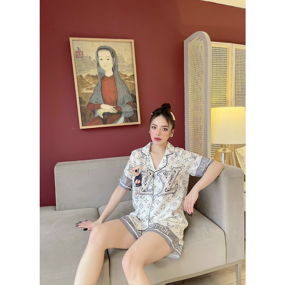 Bộ Đồ Ngủ Bizama Đùi Chất Vải Mango Mềm Mát Thấm Hút Mồ Hôi Tốt Hàng Cao Cấp Loại 1