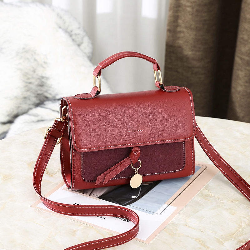 Túi đeo vai hình vuông cỡ nhỏ thiết kế đơn giản phong cách Hàn Quốc thời trang tùy chọn màu sắc dành cho nữ