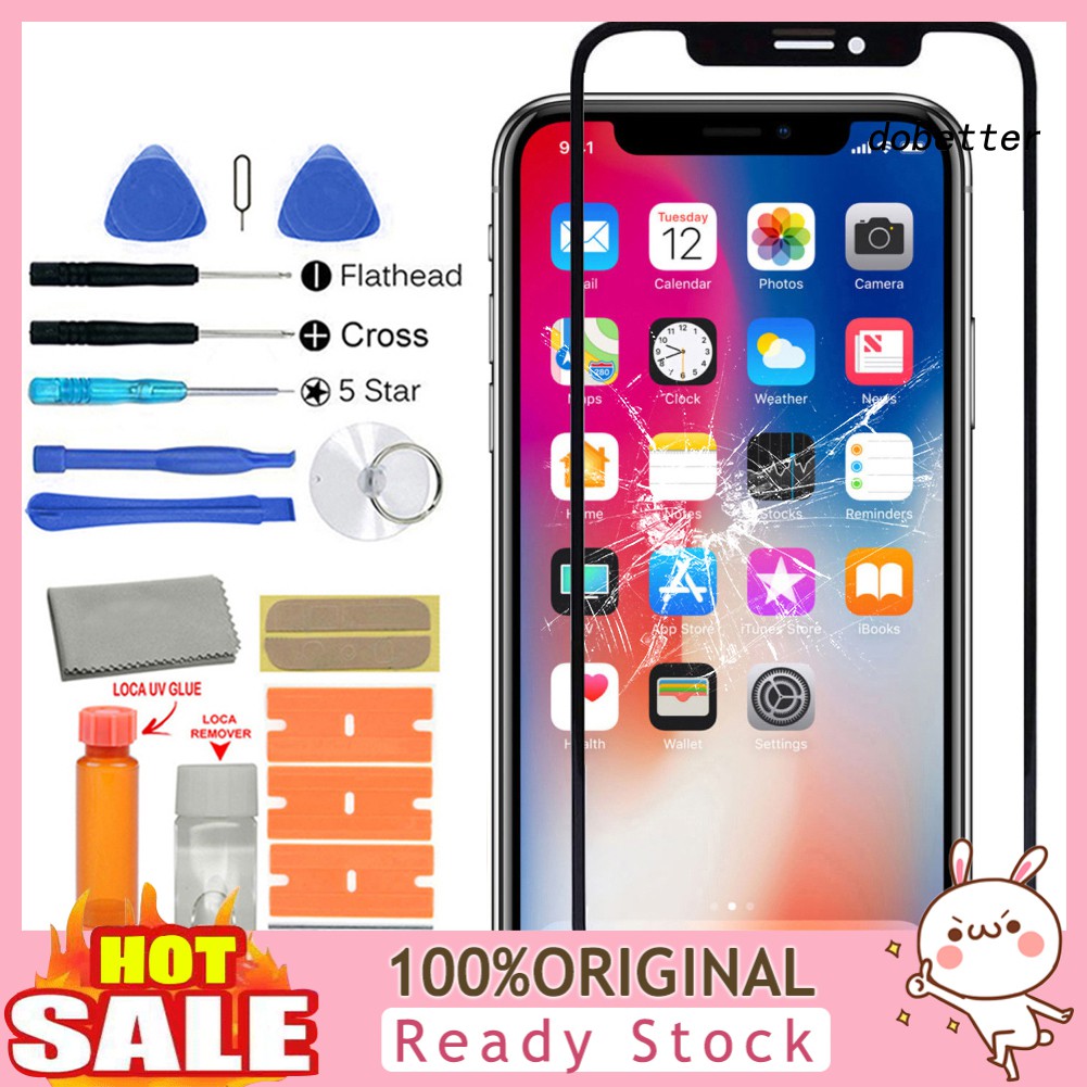 Bộ Dụng Cụ Thay Thế Màn Hình Cảm Ứng Bằng Kính Cho Iphone X / Xr / Xs / Xs Max / 11 / 11 Pro