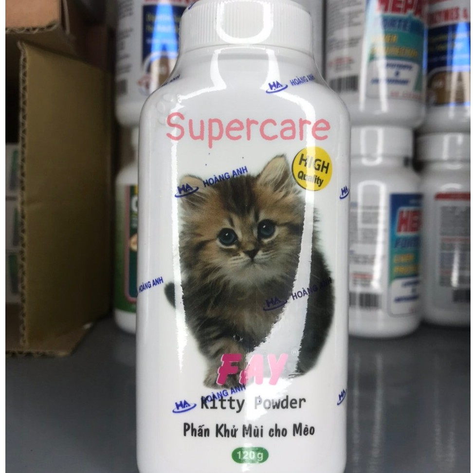 Phấn Thơm FAY Khử Mùi Tắm Khô Cho Chó & Mèo 120gr