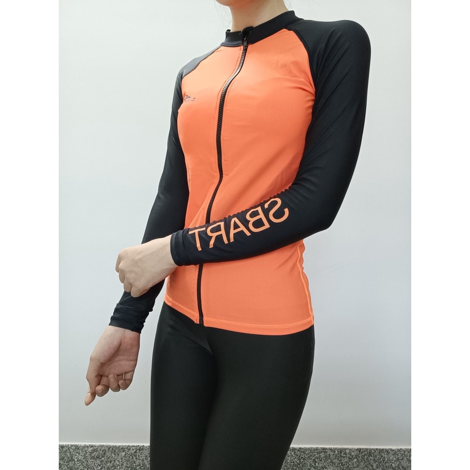 Áo bơi nữ dài tay kéo khóa thun lạnh có đệm 40-50kg hàng cao cấp