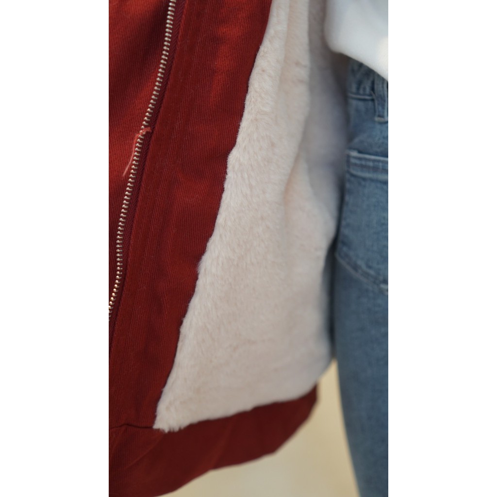 Áo Khoác Kaki Lông Ấm 406 Đỏ - hình thật | BigBuy360 - bigbuy360.vn