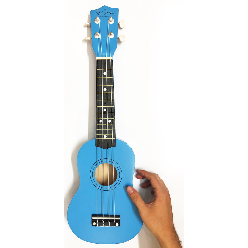 [GIAO NHANH 2H] Đàn Ukulele Gỗ Xanh Da Trời WOIM Soprano Size 21inch 53cm (Mua 1 Tặng 5)