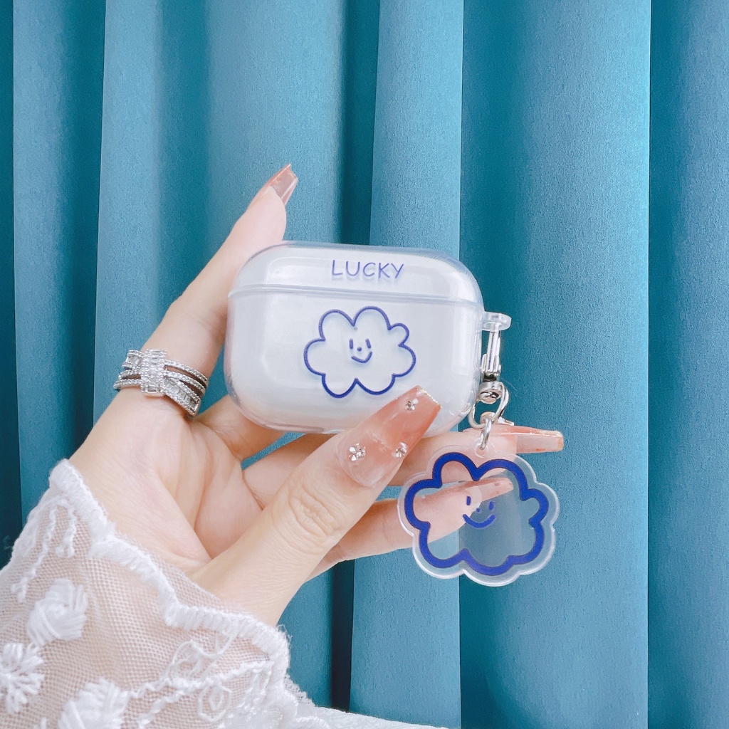 Vỏ Bảo Vệ Hộp Sạc Tai Nghe AirPods3 AirPods3 Màu Trong Suốt Họa Tiết Hoa Dễ Thương Thời Trang 2021 Ốp