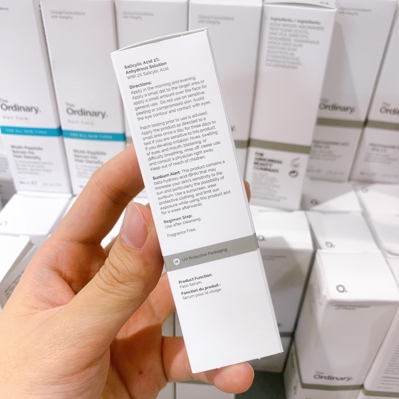 Tinh chất giảm mụn &amp; lỗ chân lông The Ordinary / Salicylic Acid 2% Anhydrous Solution / 30mL