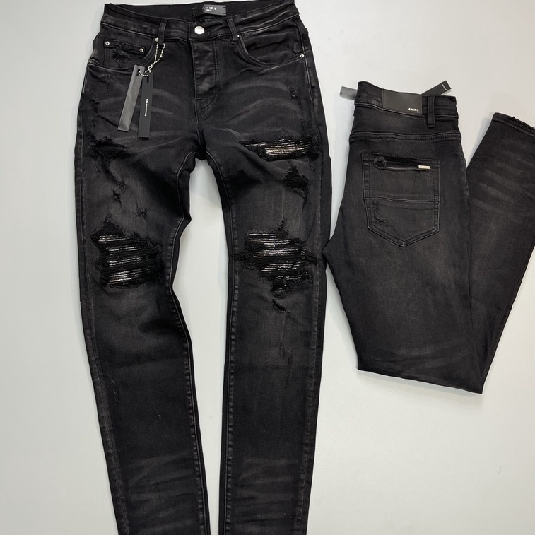 Quần Jean Amiri rách vá lót vải LA 1-1 on web