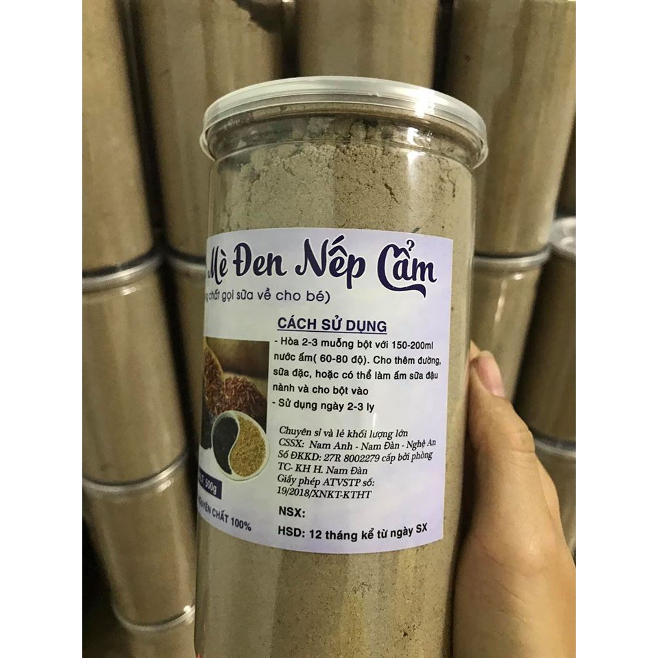 Bột Gạo Lứt Mè Đen Nếp Cẩm 500g - Làm Tăng Khả Năng Tiết Sữa Gọi Sữa Về Cho Bé