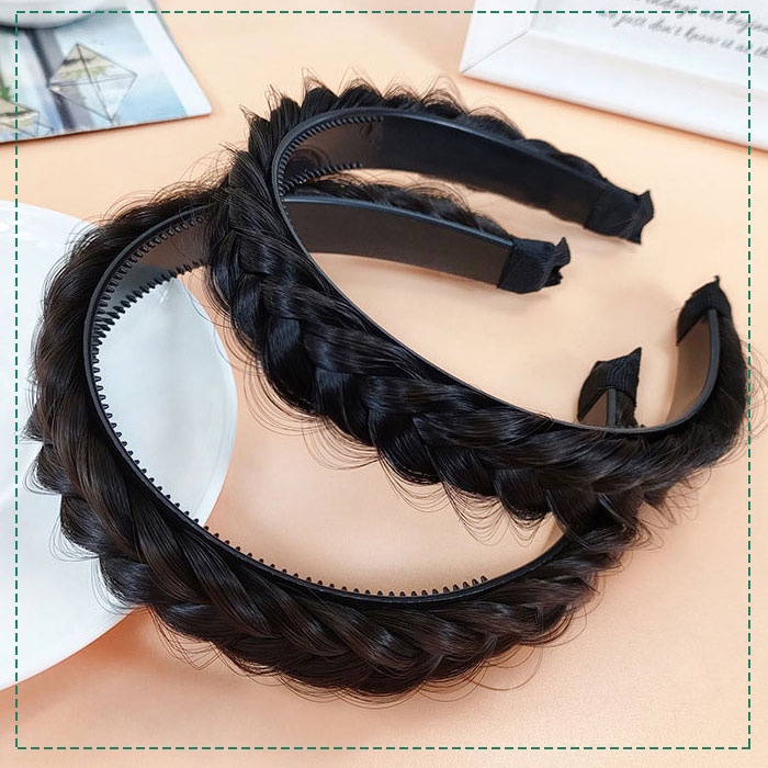 Cài tóc thắt bím Khami Beauty, băng đô tóc giả thời trang