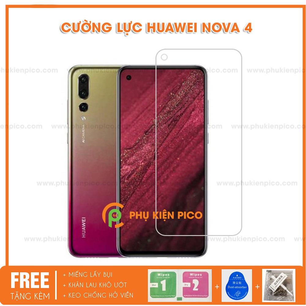Cường lực Nova 4 trong suốt - Kính cường lực Huawei Nova 4 full keo màn hình độ cứng 9H