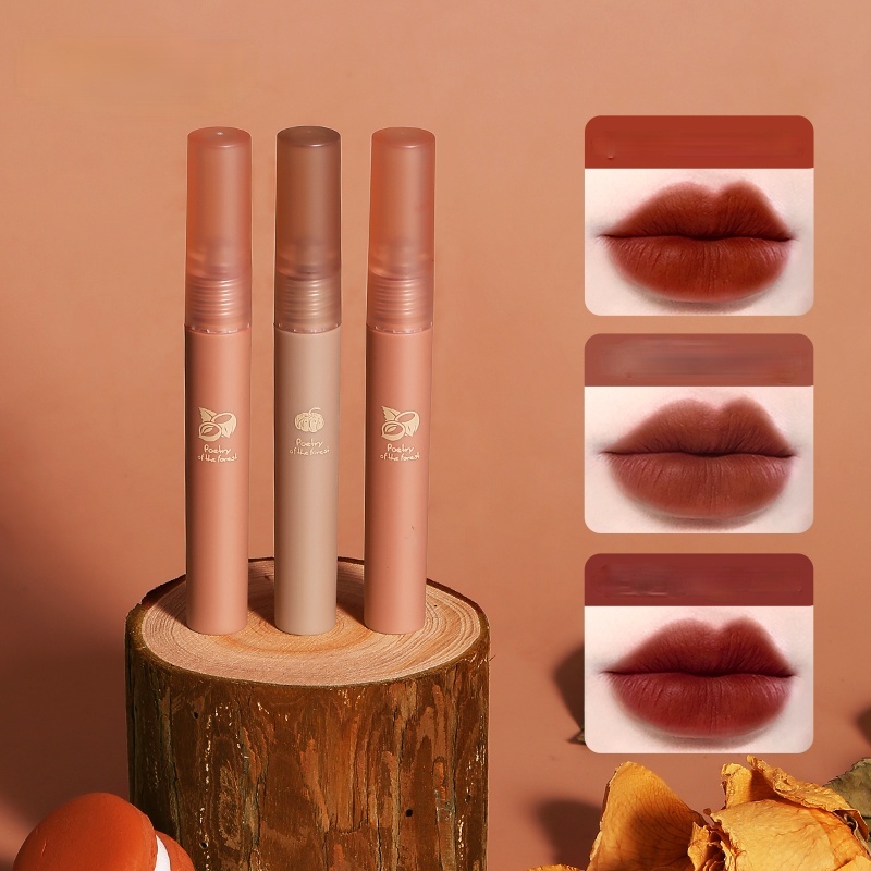 [Hàng mới về] Son kem trang điểm dạng lỏng lì mềm mịn như nhung tinh tế chống thấm nước không dính ly