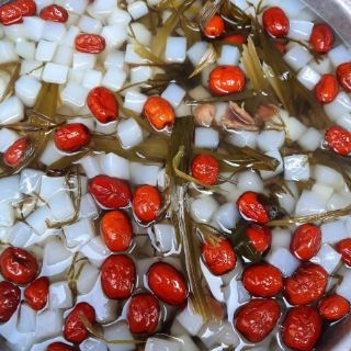 Combo Thạch Dừa Thô+táo đỏ+phổ tai+hạt é