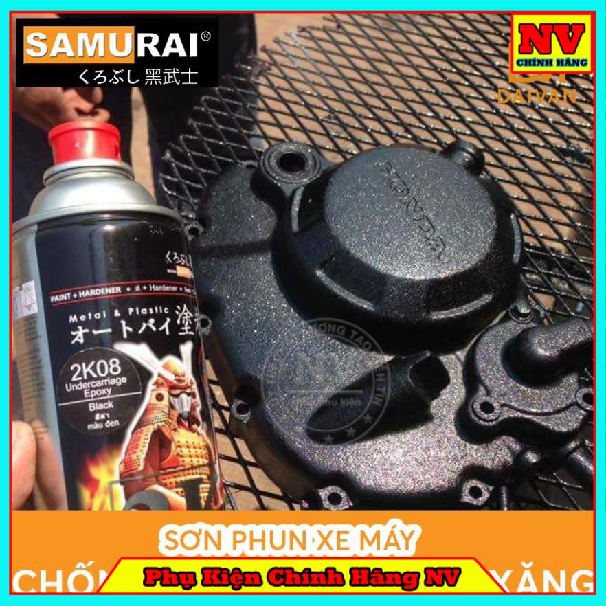 Chai Sơn Lót Gầm Xe Samurai 2K08 Màu Đen - Sơn Chính Hãng