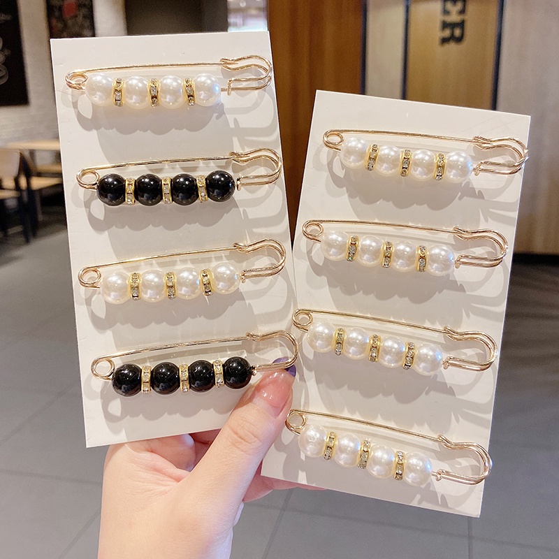 Ghim cài áo iF YOU mặt bướm đính kim cương ngọc trai giả thời trang cho nữ