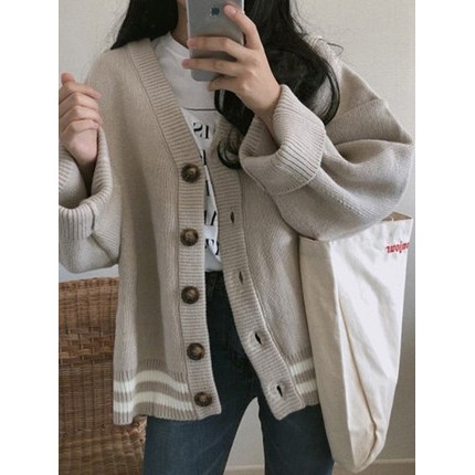 Áo khoác len dáng rộng vintage