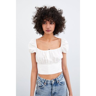 ÁO CROPTOP ZARA VAI BỒNG AUTH TUỒN