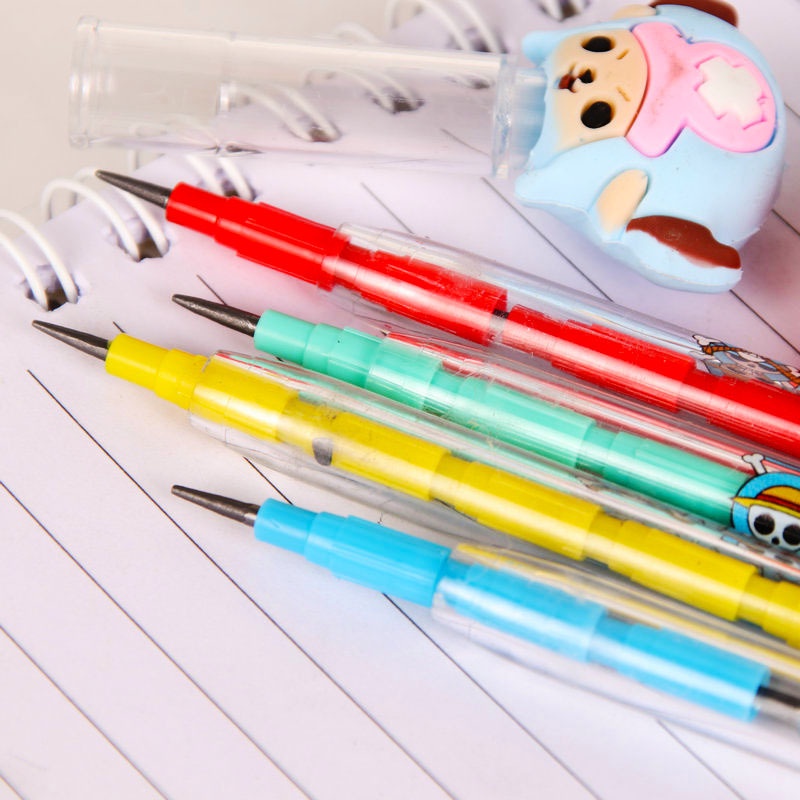 Bút Chì Khúc 2B/HB Kèm Đầu Tẩy DELI/ Classmate kèm nắp hình đáng yêu