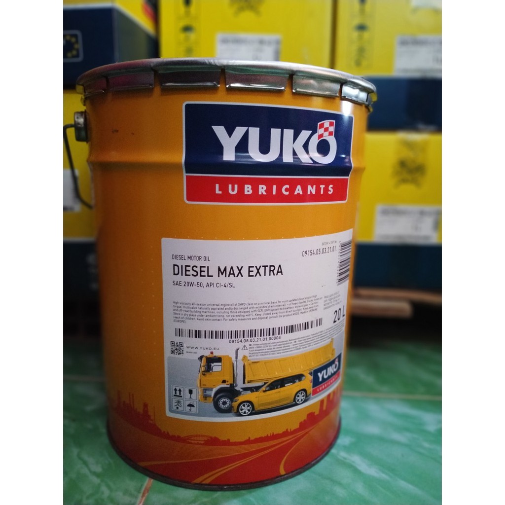 DẦU NHỚT YUKO DIESEL MAX EXTRA 20W50 CI4 20L