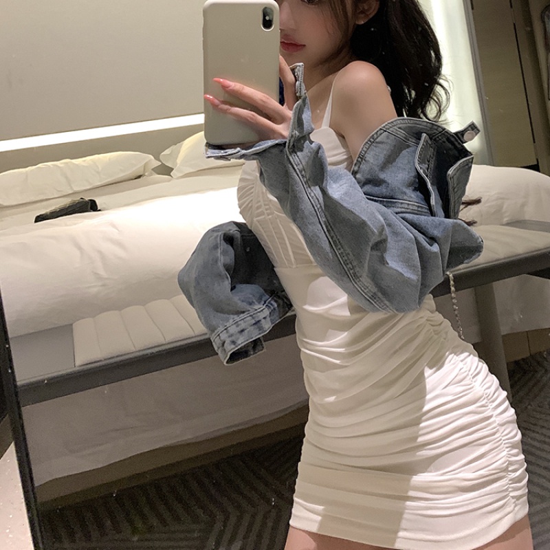 Áo Khoác Denim Ngắn Thời Trang Mùa Thu Dành Cho Nữ