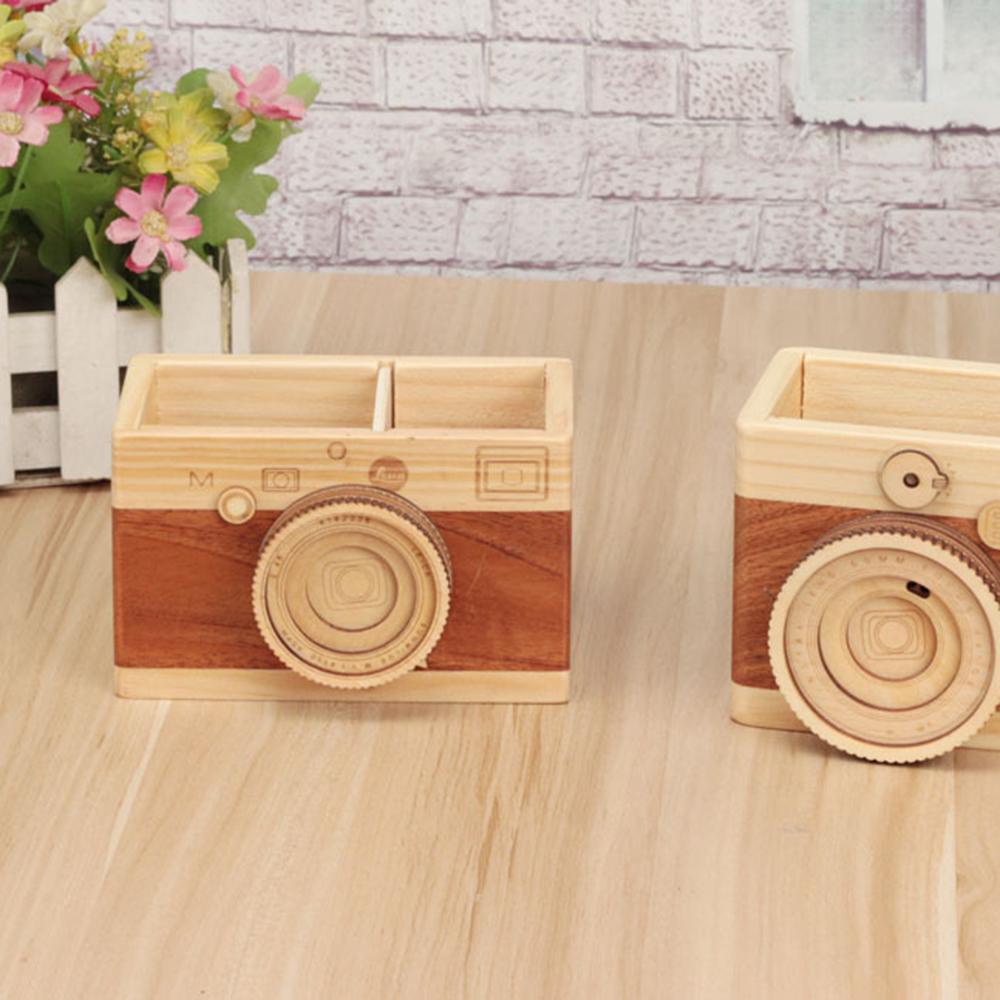 AUGUSTINA Giá Đỡ Bút Để Bàn Bằng Gỗ Đa Năng Tiện Dụng Cho Văn Phòng / Trường Học