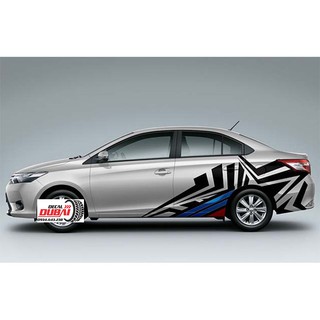 Tem Dán Xe Vios Họa Tiết Lạ Mắt