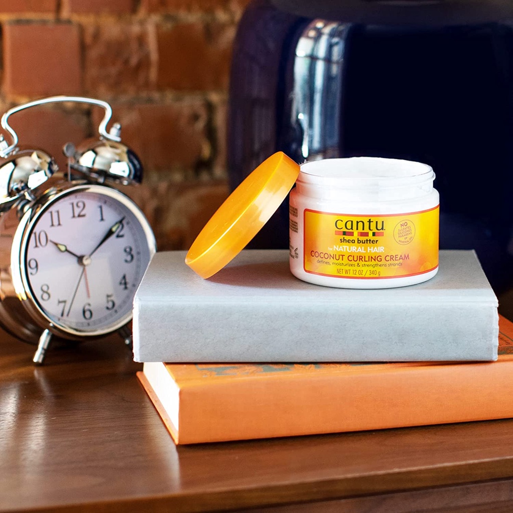 Cantu Kem tóc giữ nếp tóc Cantu Naturals Coconut Curling Cream 340g cho tóc xoăn tự nhiên của Mỹ