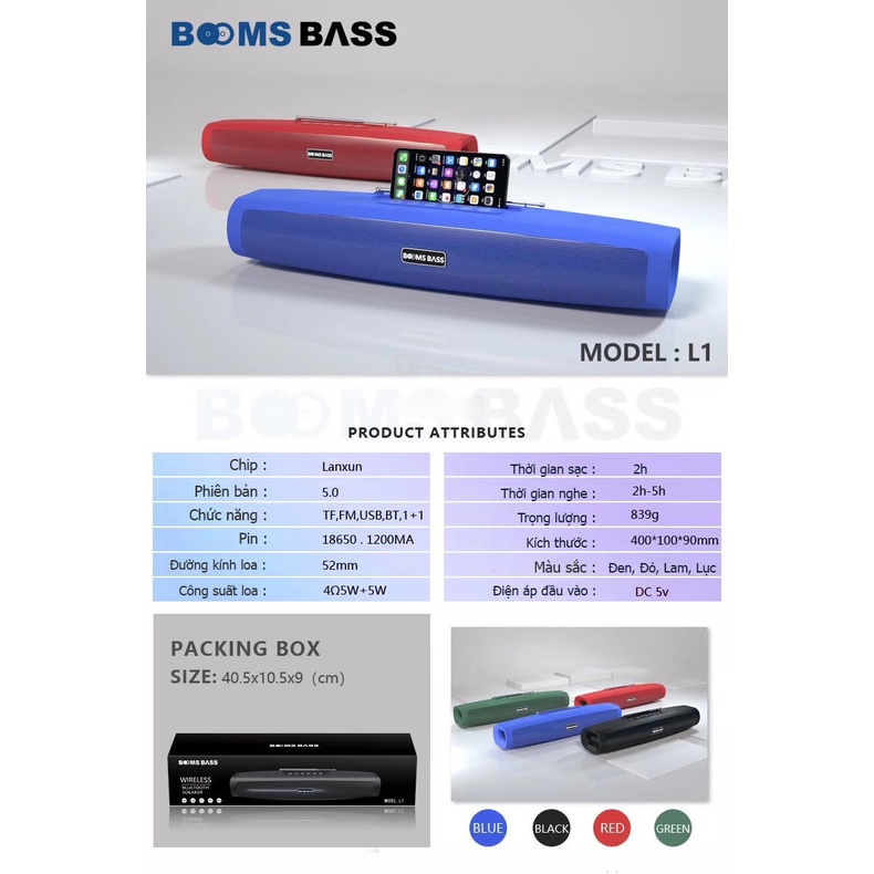 Loa bluetooth mini siêu bass BomBass L17
