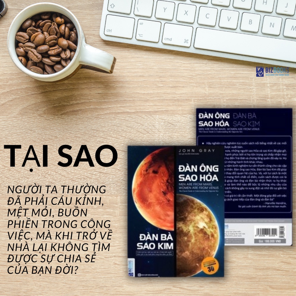 Sách Đàn Ông Sao Hỏa Đàn Bà Sao Kim - Thấu Hiểu Phụ Nữ Đàn Ông Hay, Giữ Hạnh Phúc Gia Đình, Tình Yêu