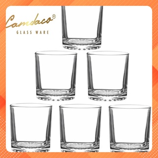 Bộ 6 Ly Cốc Thủy Tinh Tròn Đáy Khía 225ml Cẩm Đạt