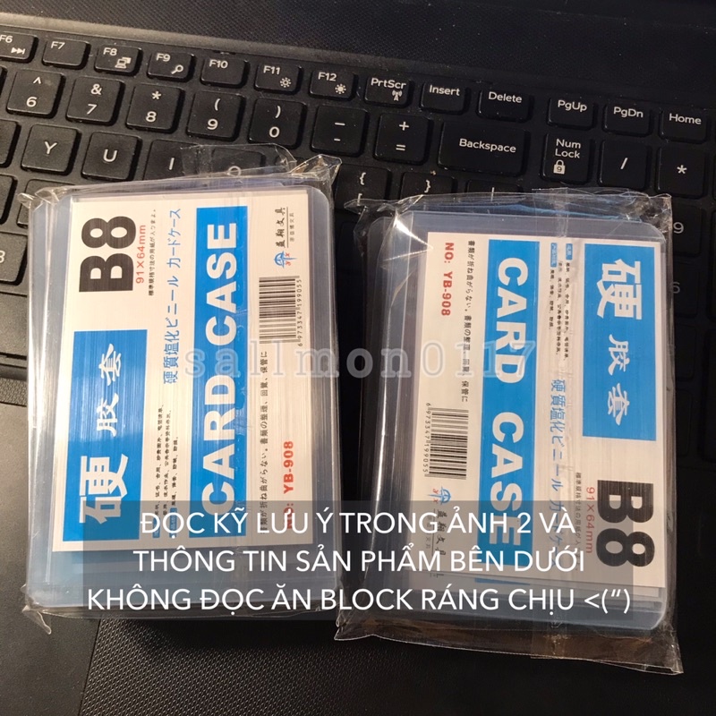 Toploader kích cỡ B8 card case đựng tranh ảnh bảo vệ thẻ bài