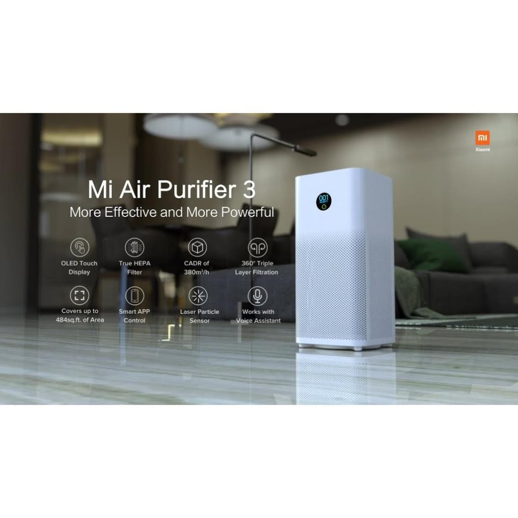 Máy lọc không khí Xiaomi 3H | 3C | 2S Mi Air Purifier, khử mùi, diệt khuẩn, lọc siêu bụi  - Bảo hành 12 tháng