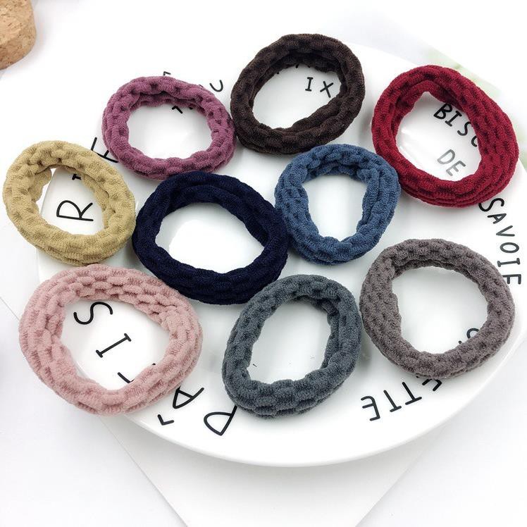 Dây Buộc Tóc KOLANO Chun Buộc Tóc Nỉ Co Giãn Nhiều Màu Phong Cách Đơn Giản FAH-001244 (Giao Màu Ngẫu Nhiên)