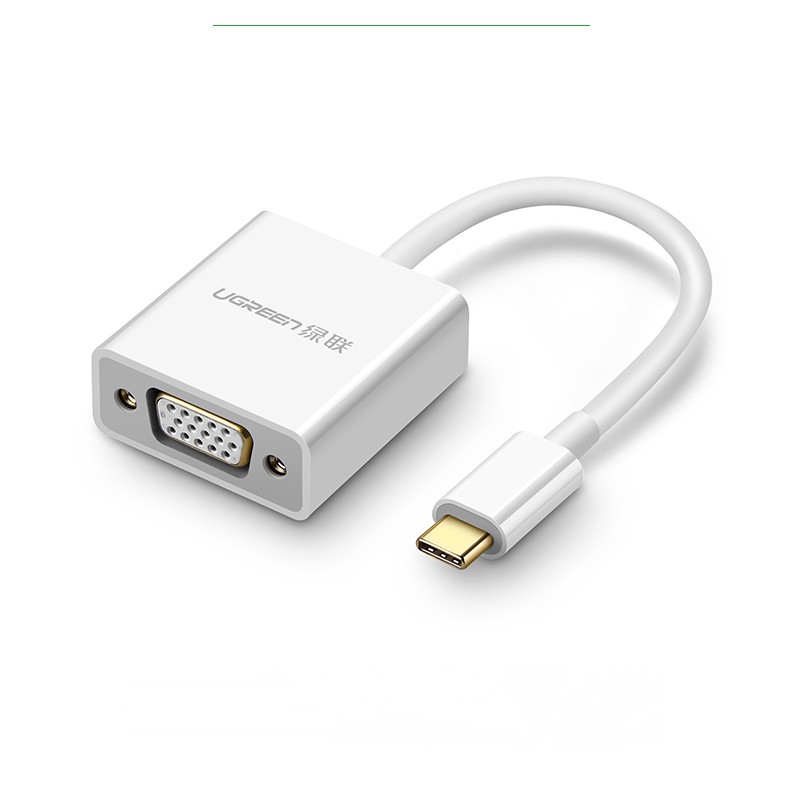 Bộ chuyển đổi USB-C sang VGA dài 10CM UGREEN CM140 - Hàng phân phối chính hãng