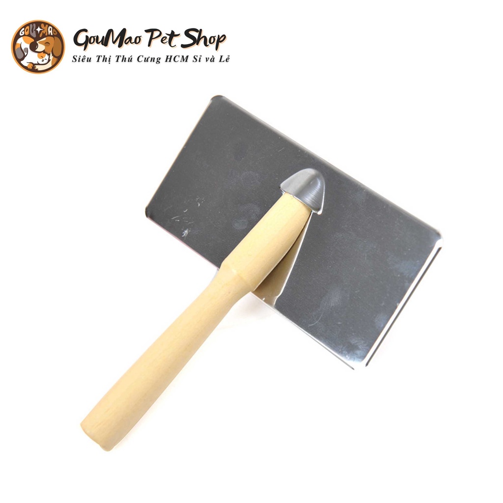 Lược Kim Chải Lông Chó Mèo Cán Gỗ - Goumao pet