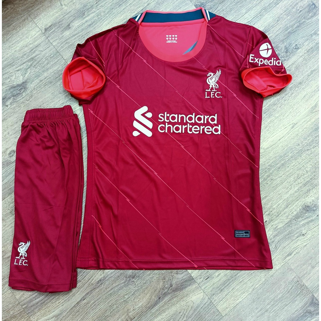 Bộ quần áo CLB Liverpool màu đỏ 2021-2022 bản SPF