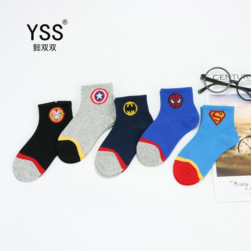 Sét 5 đôi tất len cổ cao siêu nhân  cho bé trai từ 1-6 tuổi.  Combo 5 đôi tất đủ màu siêu anh hùng