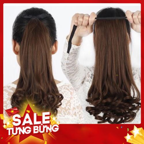 TÓC GIẢ CỘT ĐUÔI XOẮN CÓ CÀI CHẮC CHẮN DÀI 38CM NHIỀU MÀU CỰC ĐẸP - Hàng nhập khẩu